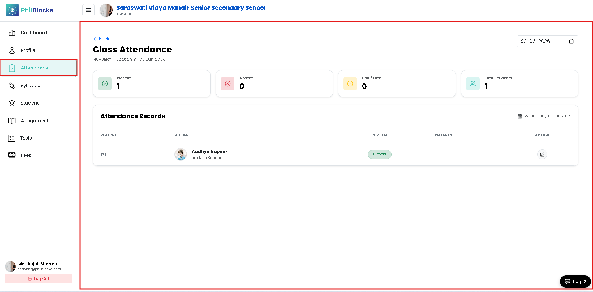 Attendance management